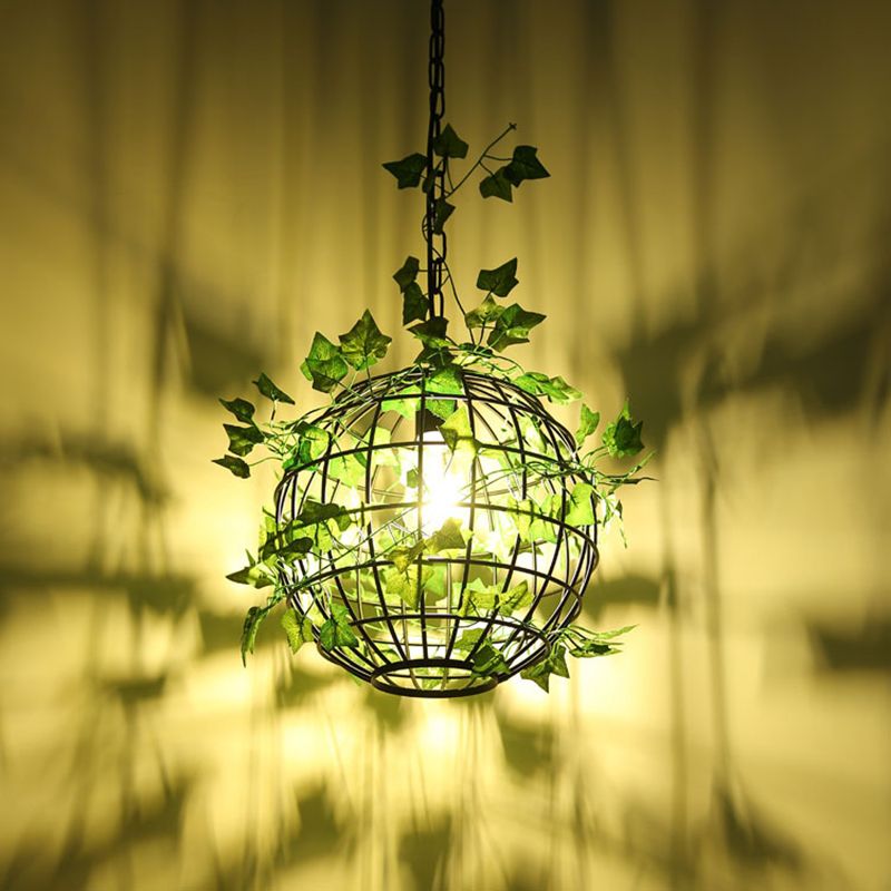 Ritta LED Rustikale Pendelleuchte Globe, 3 Farben, Wohnzimmer, Metall