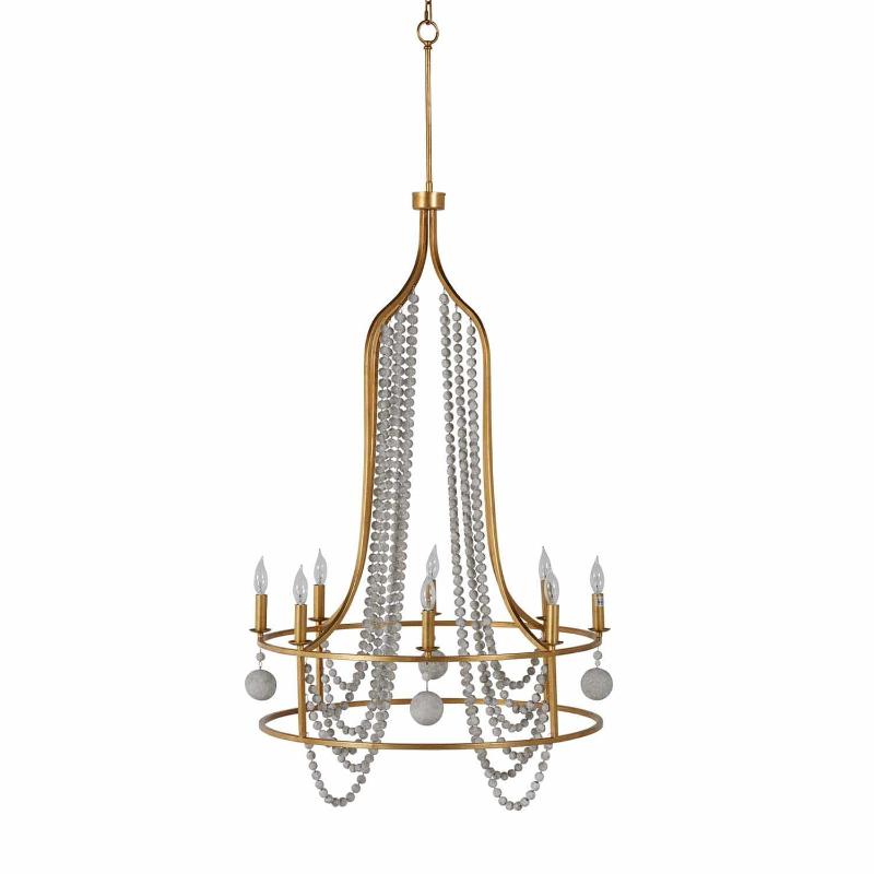 Zethayra Industrieller Vintage Kronleuchter aus Holz-Letslighting