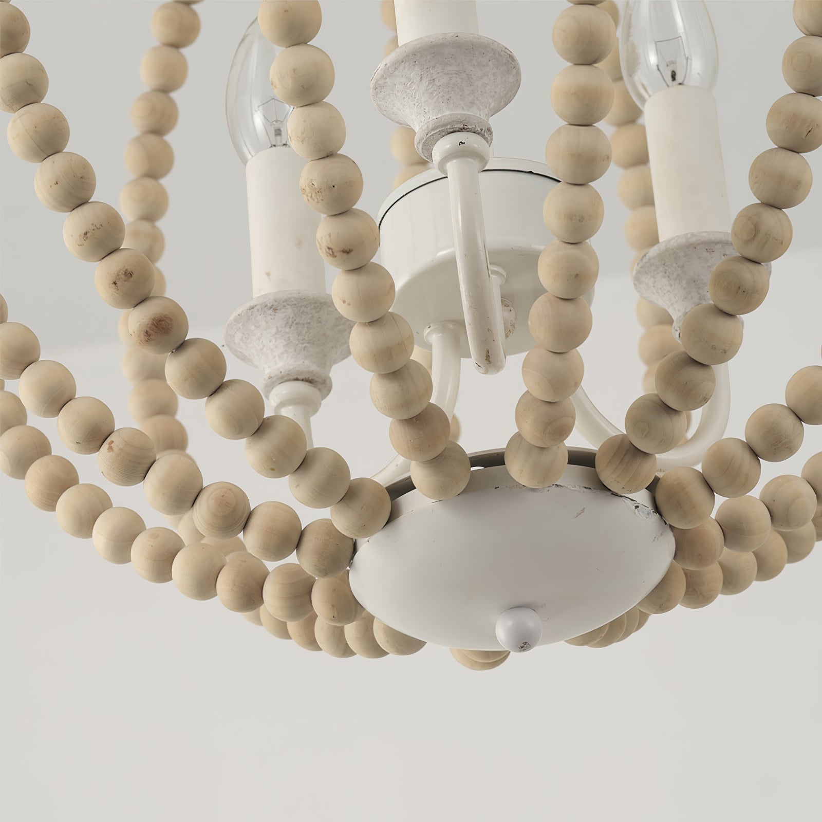 Vanoren Perlen Holz Pendelleuchte-Letslighting