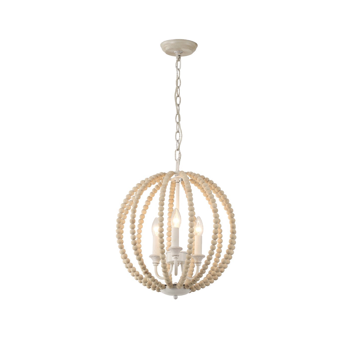 Vanoren Perlen Holz Pendelleuchte-Letslighting