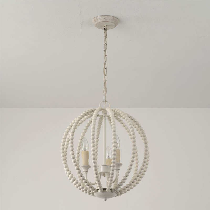 Vanoren Perlen Holz Pendelleuchte-Letslighting