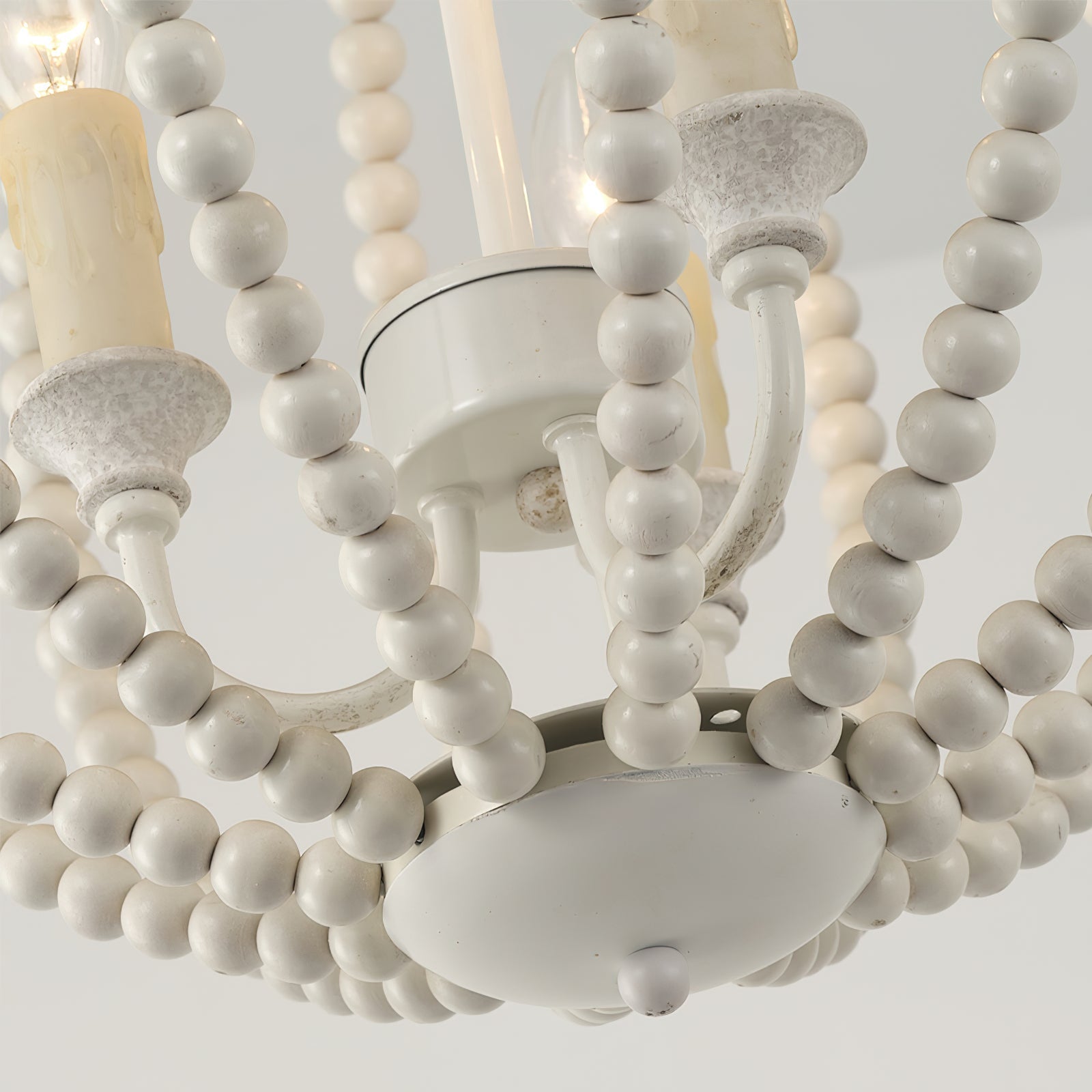 Vanoren Perlen Holz Pendelleuchte-Letslighting