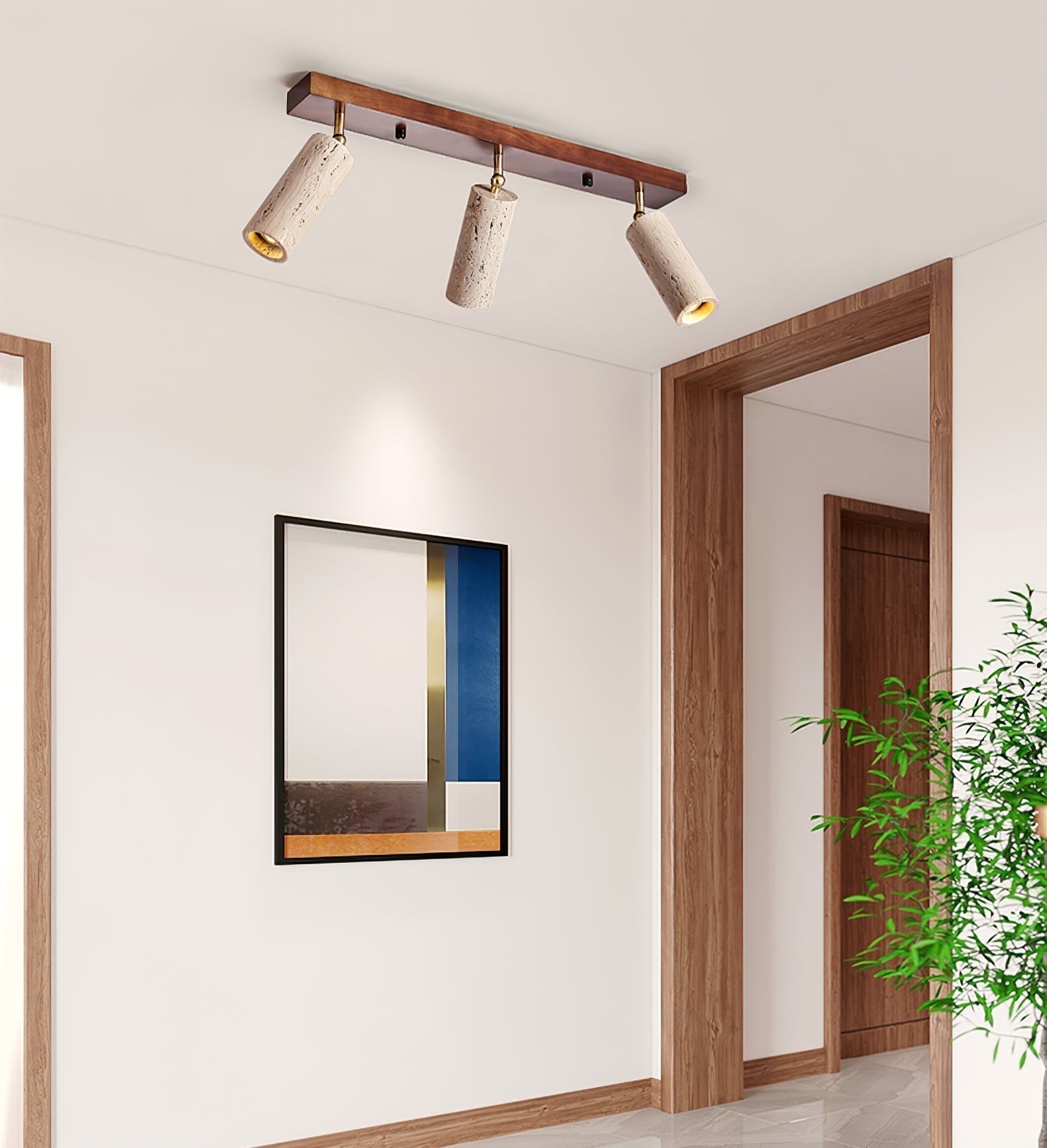 Eurliryra Multi-Cylinder Travertine Track Light - Neutralighting