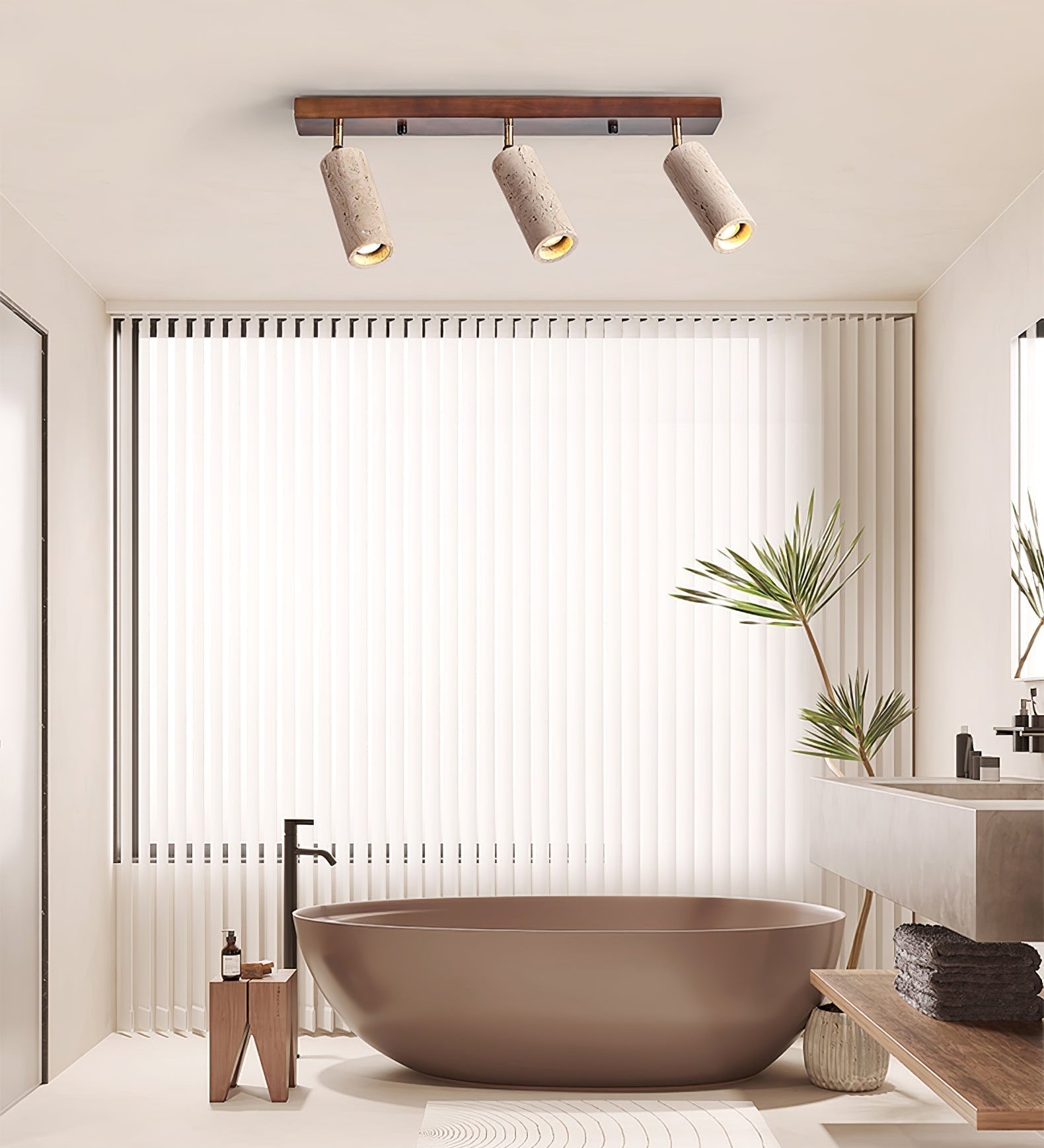 Eurliryra Multi-Cylinder Travertine Track Light - Neutralighting