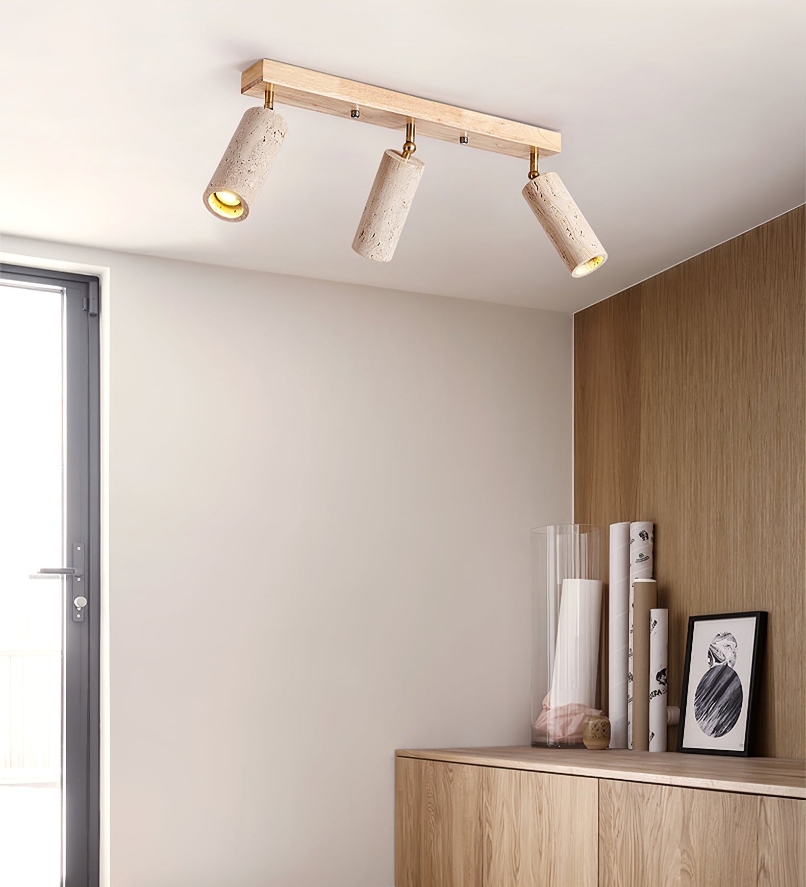Eurliryra Multi-Cylinder Travertine Track Light - Neutralighting
