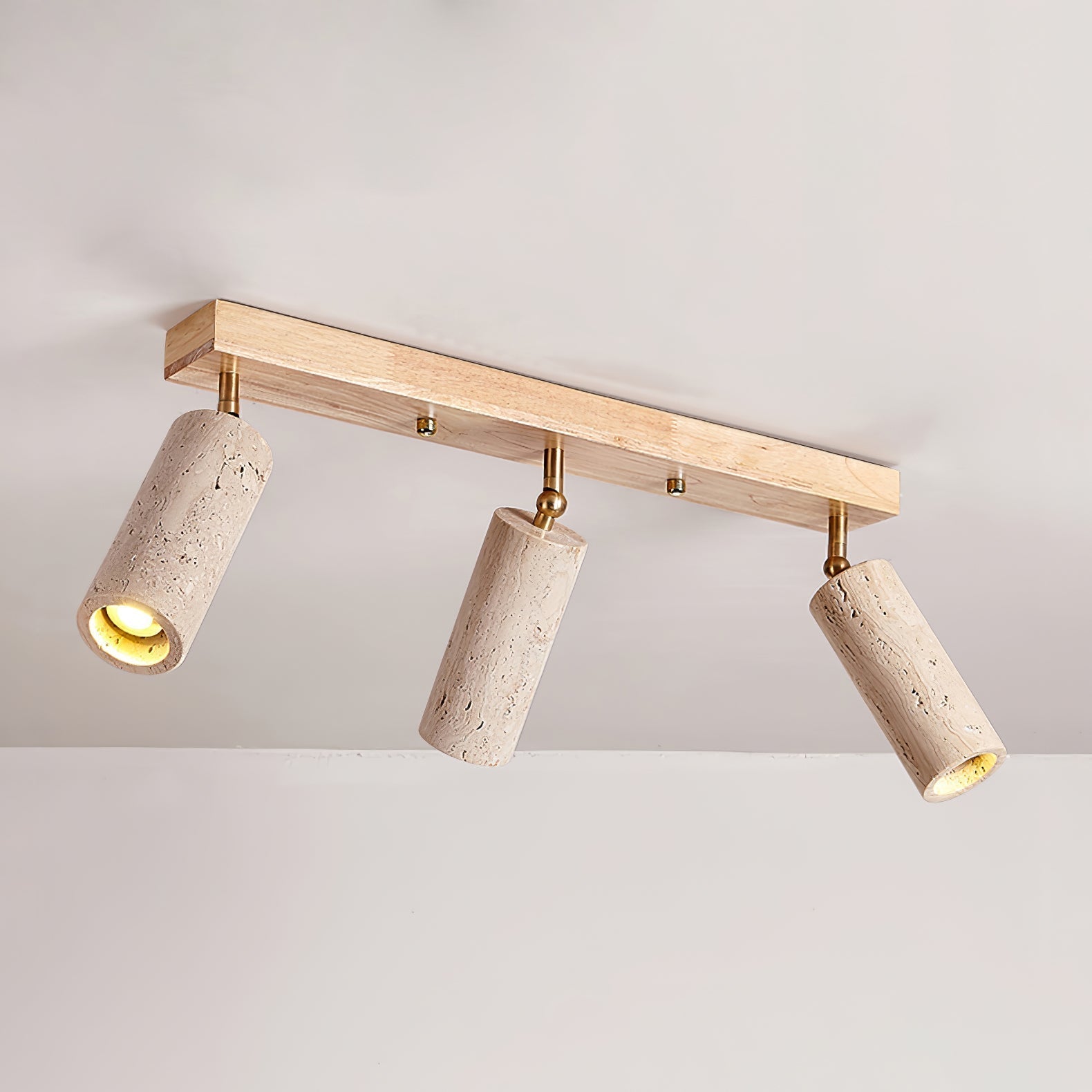 Eurliryra Multi-Cylinder Travertine Track Light - Neutralighting