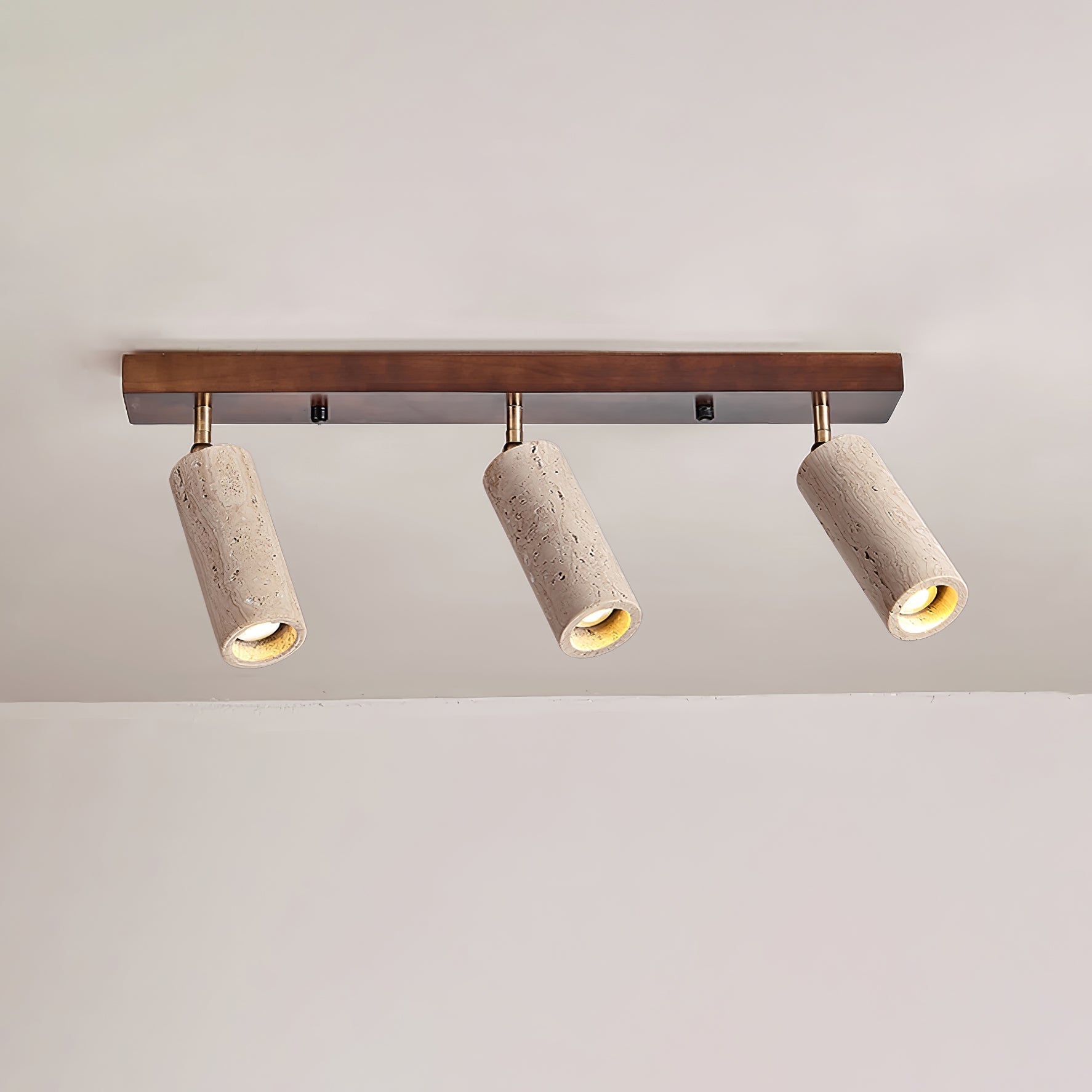 Eurliryra Multi-Cylinder Travertine Track Light - Neutralighting