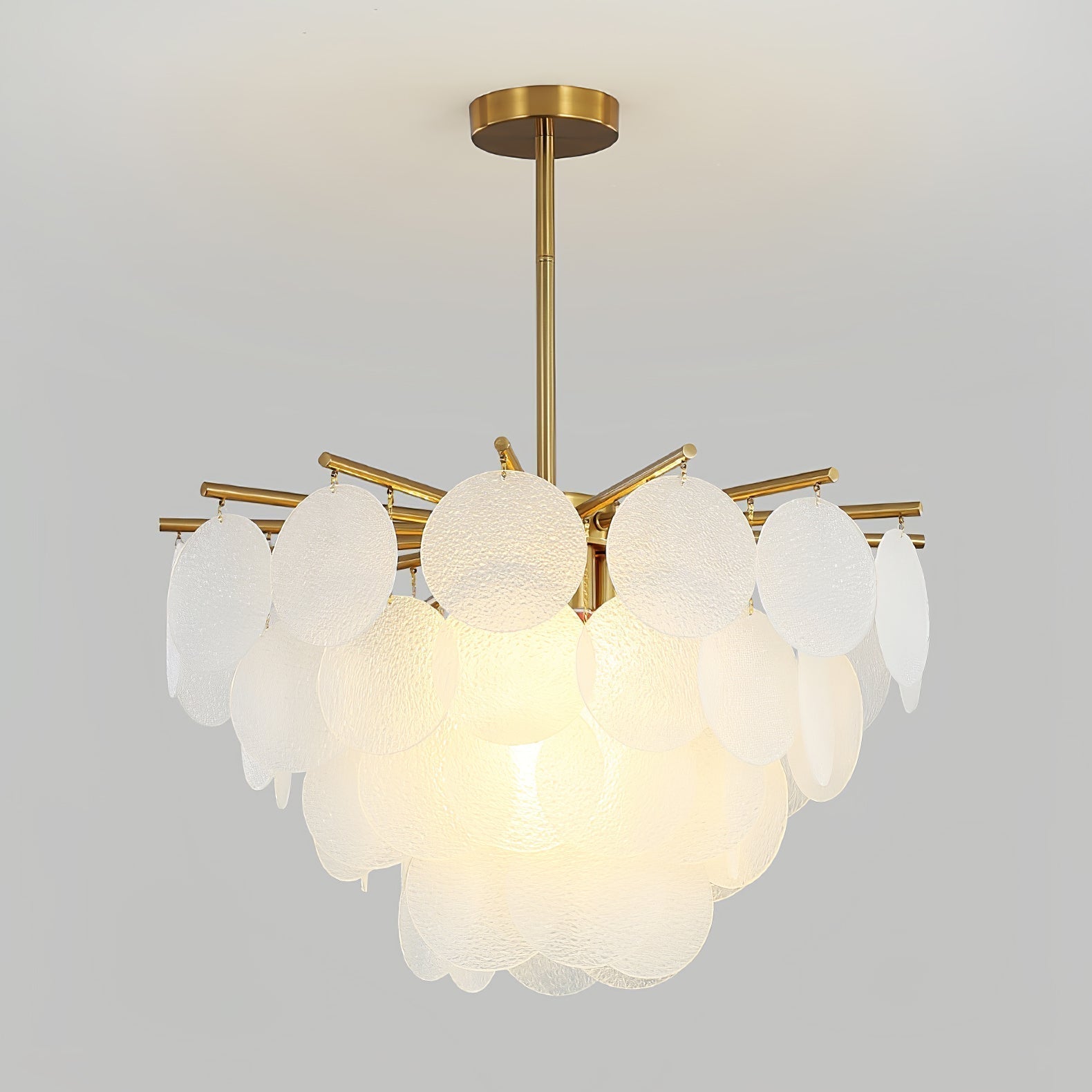 Solara Chandelier Nimbus Glass Droplets - Letslighting