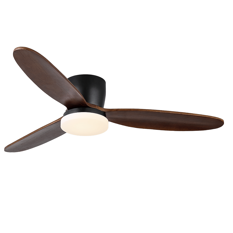 Seitenansicht des Athyrs Deckenventilators mit Beleuchtung