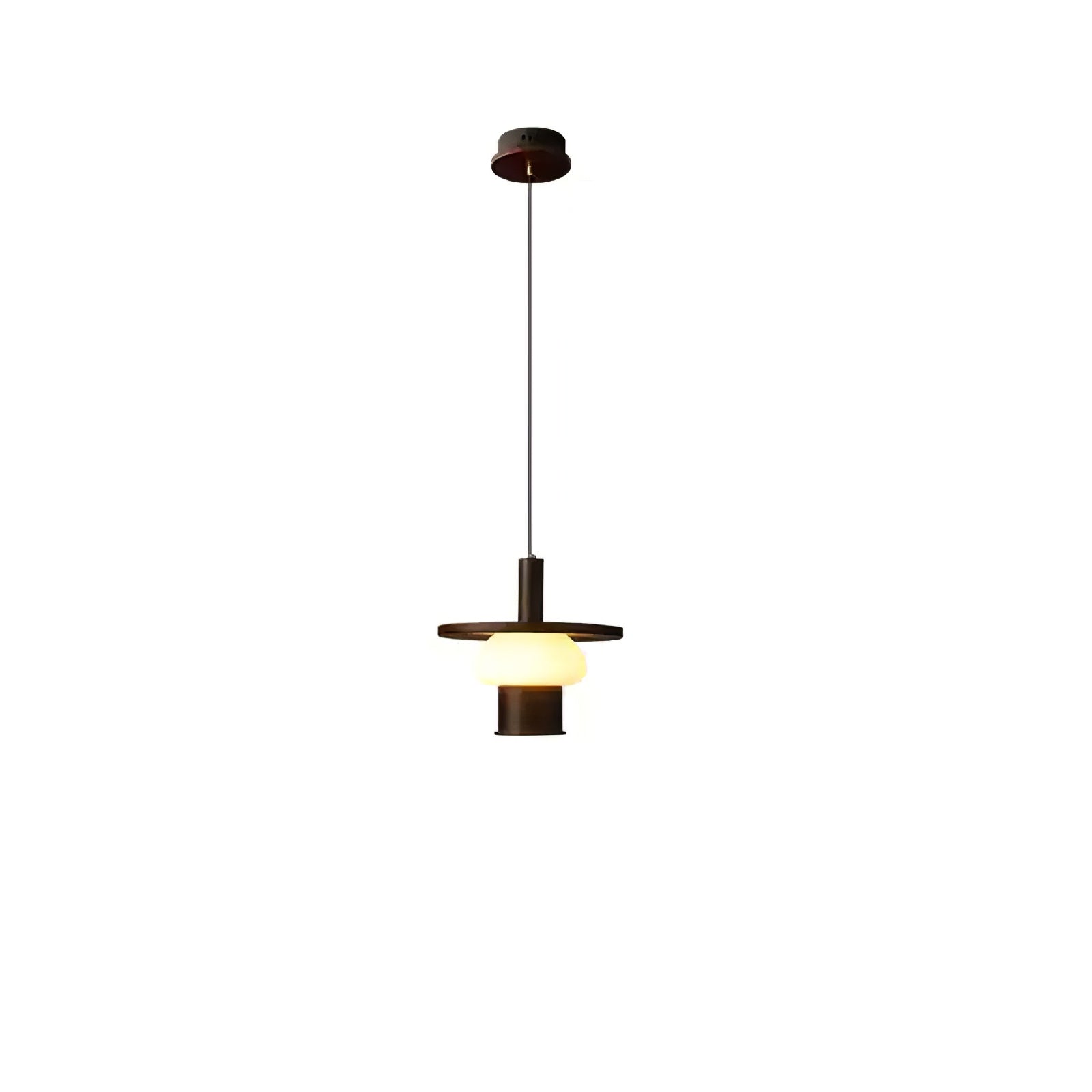 Zephaan Klassische Pendelleuchte aus Glas und Holz-Letslighting