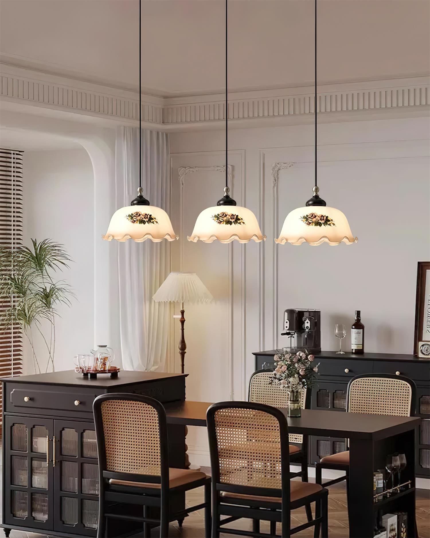 Belvia Pendelleuchte Vintage Blume mit Gewelltem-Letslighting