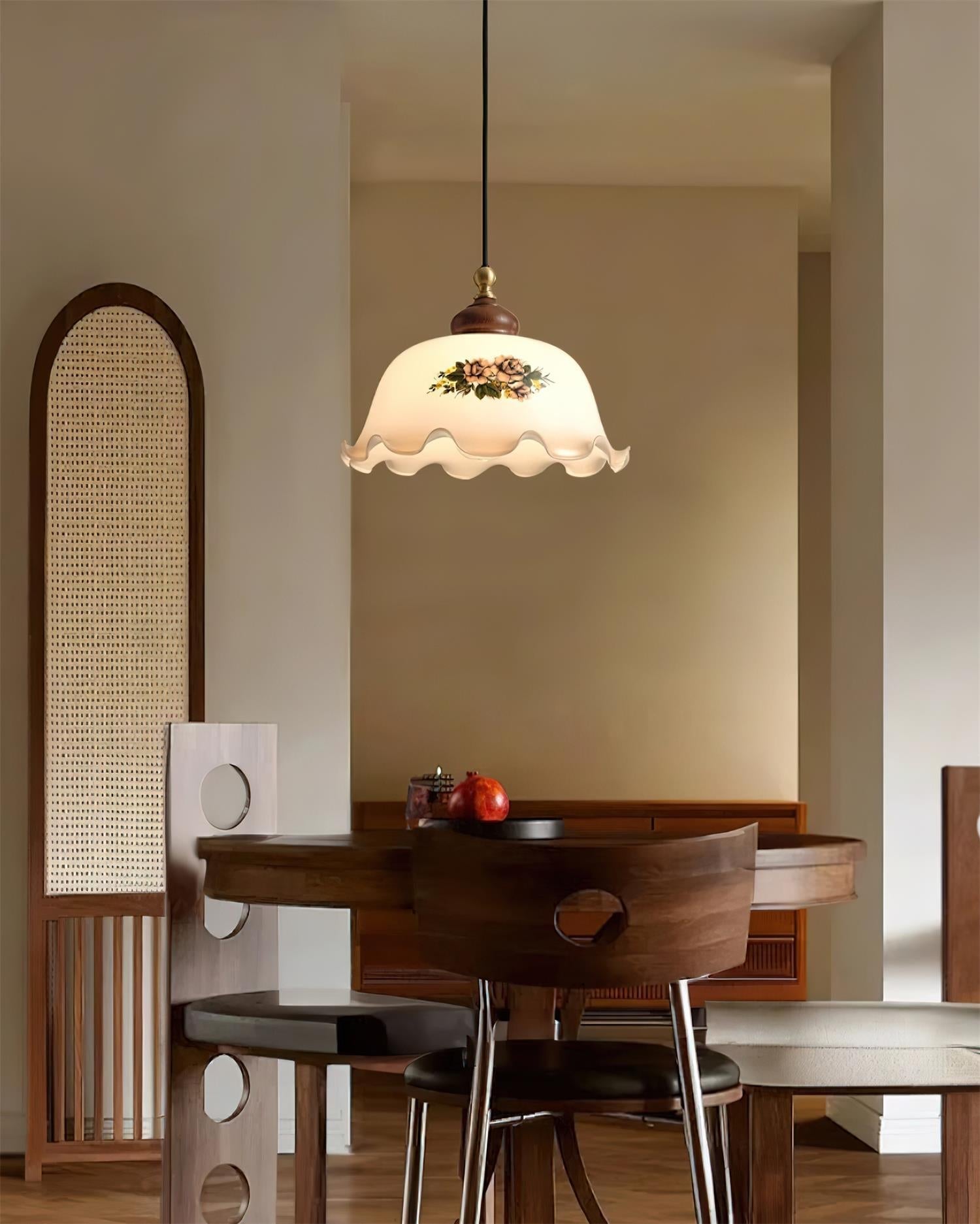 Belvia Pendelleuchte Vintage Blume mit Gewelltem-Letslighting