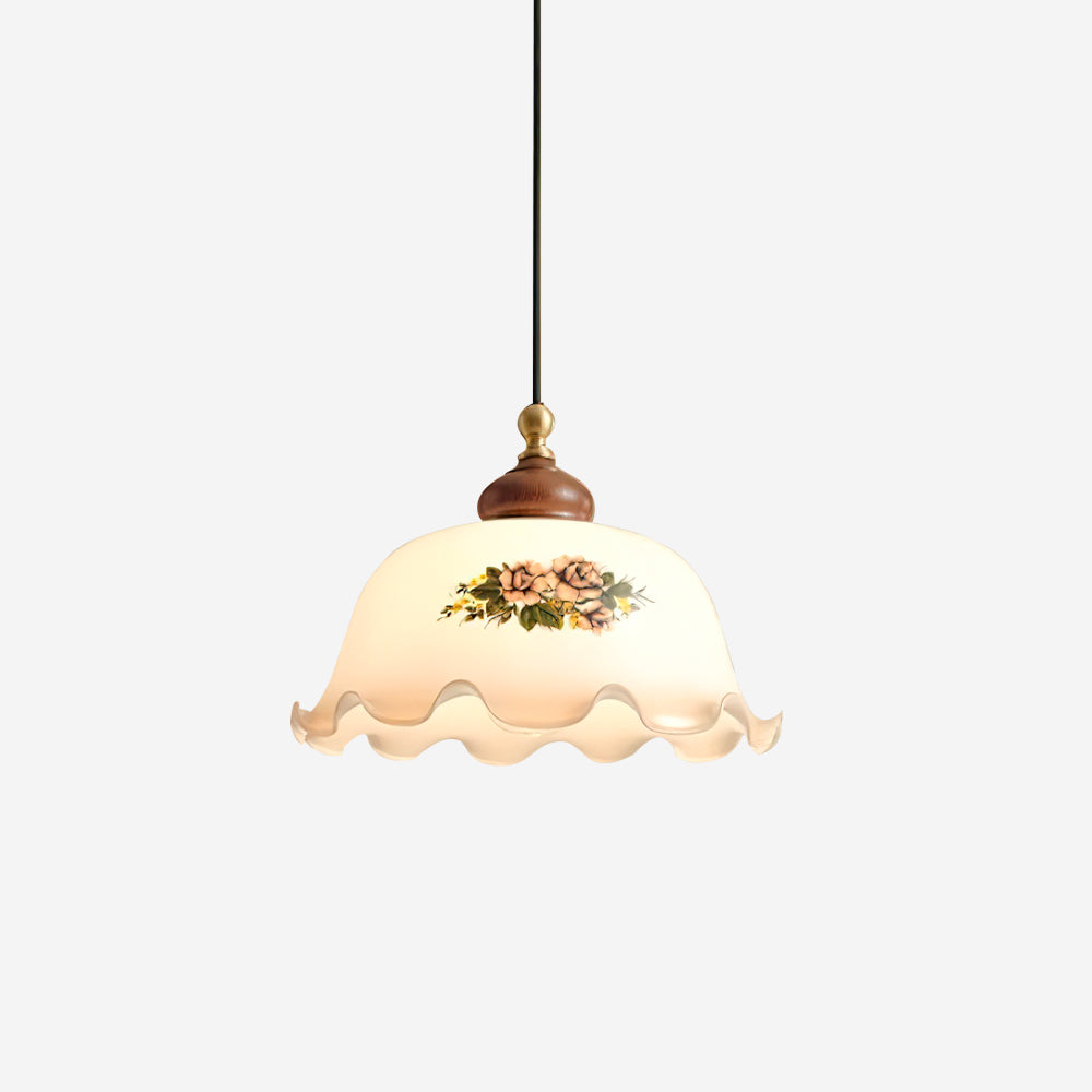 Belvia Pendelleuchte Vintage Blume mit Gewelltem-Letslighting