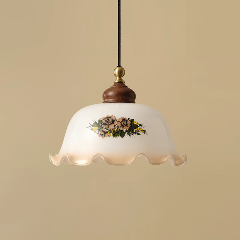 Belvia Pendelleuchte Vintage Blume mit Gewelltem-Letslighting