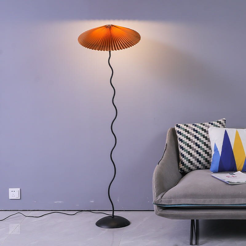 Renée Design LED Stehlampe Weiß/Rot Wohnzimmer/Schlafzimmer Stoff