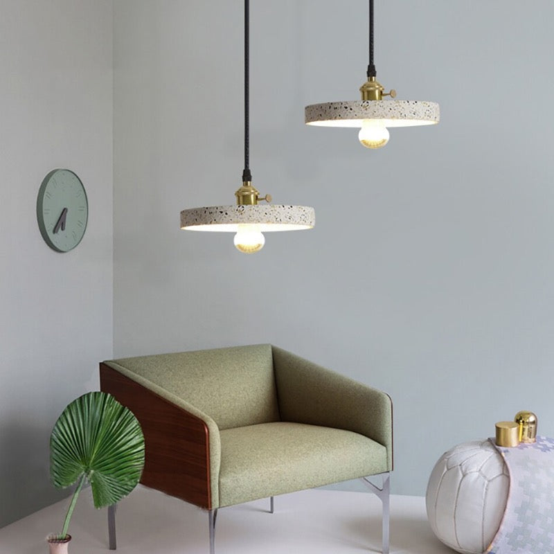 Arisha Modern LED Pendelleuchte Weiß Schlafzimmer/Esszimmer Stein
