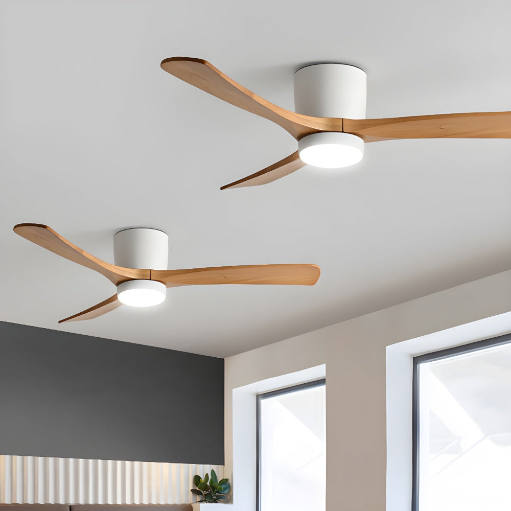 Elena Moderner Holz-Deckenventilator mit Licht, 48 Zoll Durchmesser