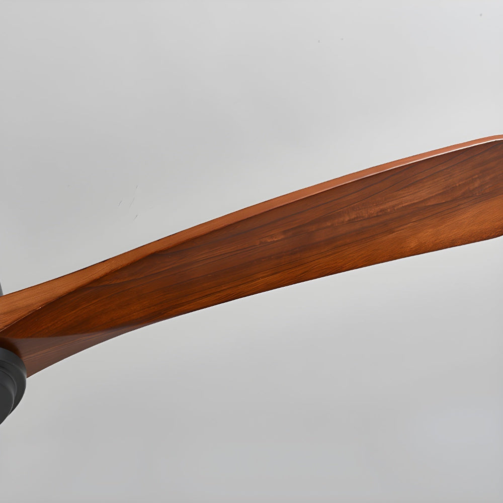 Elena Moderner Holz-Deckenventilator mit Licht und sich bewegenden Flügeln