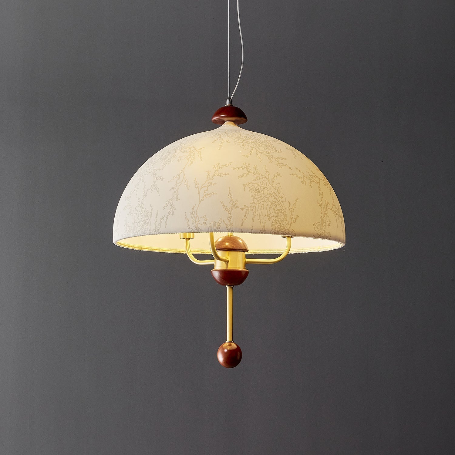 Varaeia Traditionelle Pendelleuchte aus Stoff und Holz-Letslighting