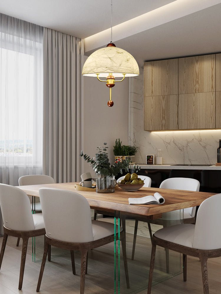 Varaeia Traditionelle Pendelleuchte aus Stoff und Holz-Letslighting