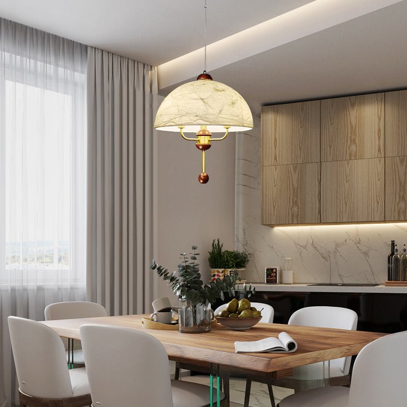 Varaeia Traditionelle Pendelleuchte aus Stoff und Holz-Letslighting