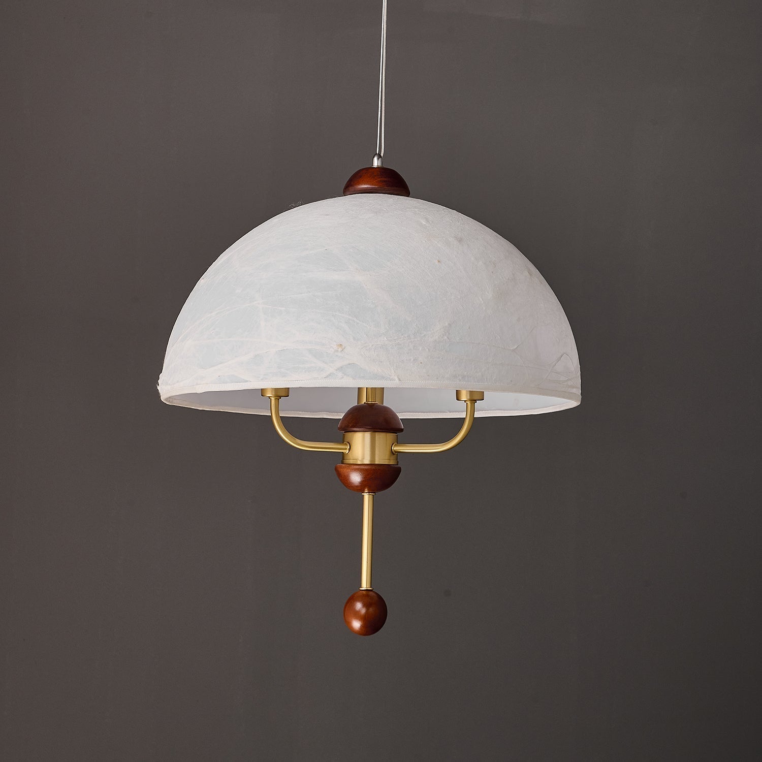 Varaeia Traditionelle Pendelleuchte aus Stoff und Holz-Letslighting