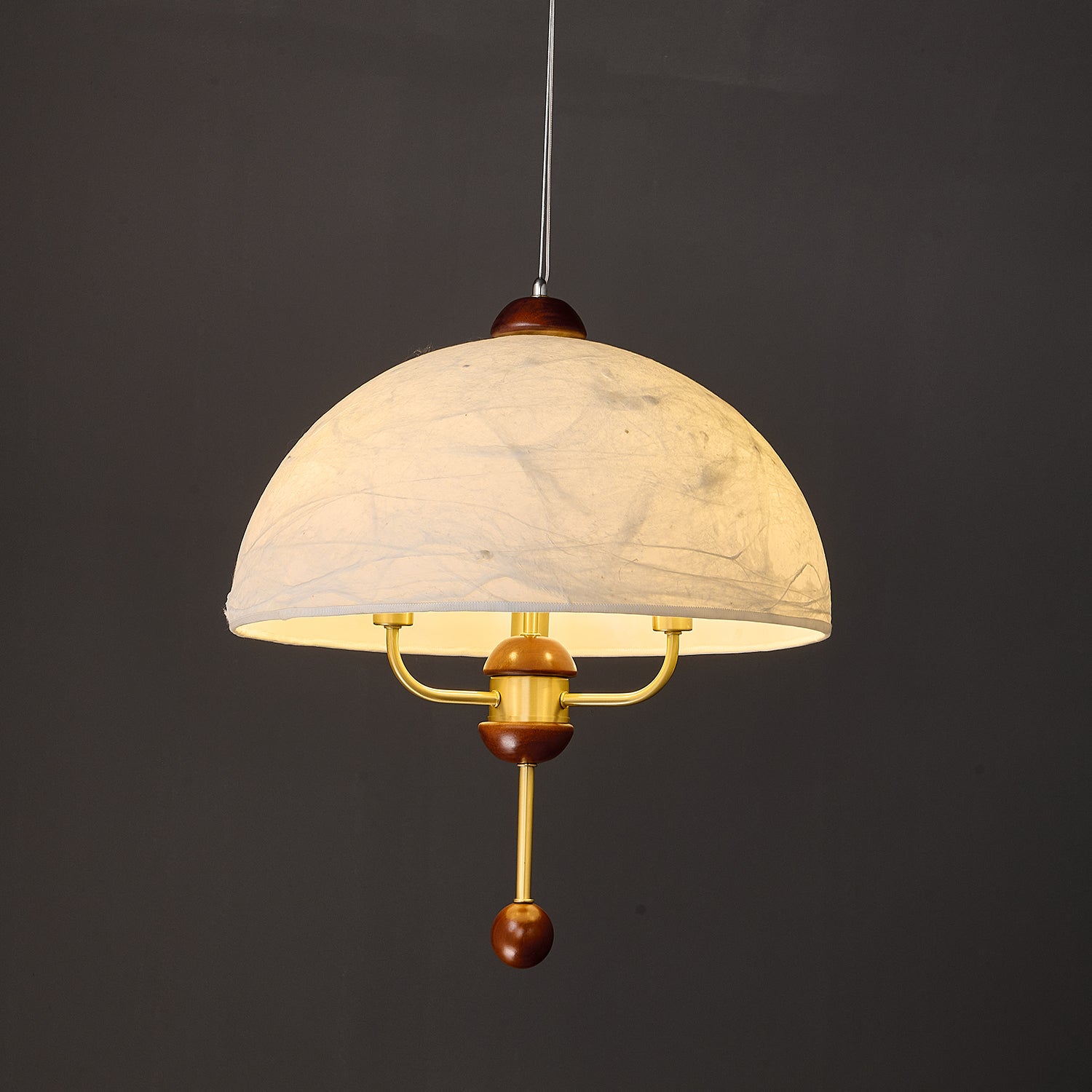 Varaeia Traditionelle Pendelleuchte aus Stoff und Holz-Letslighting