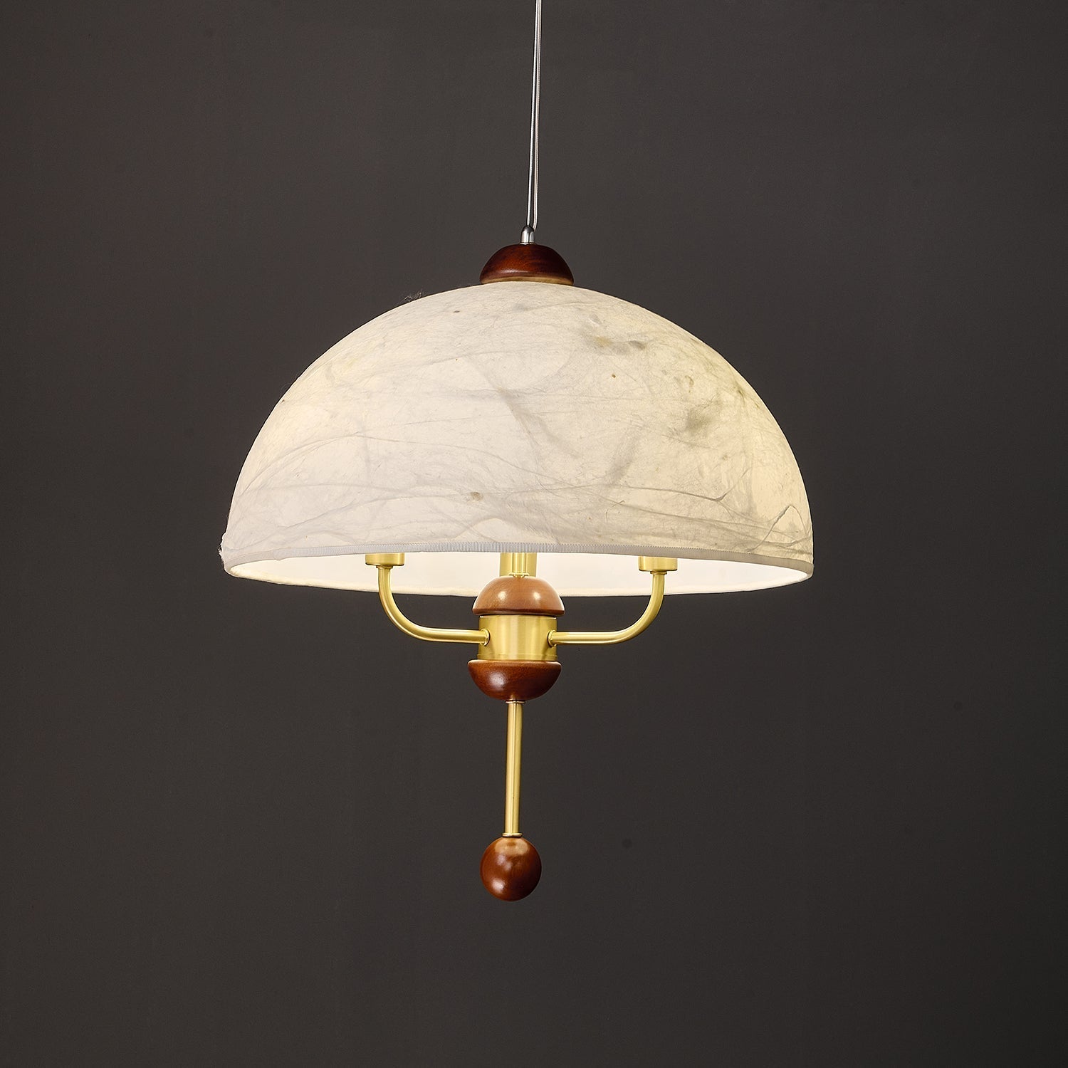 Varaeia Traditionelle Pendelleuchte aus Stoff und Holz-Letslighting
