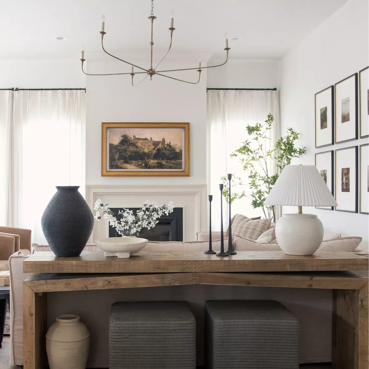 Unity Vintage Mid-Century Bronze Kronleuchter-Letslighting