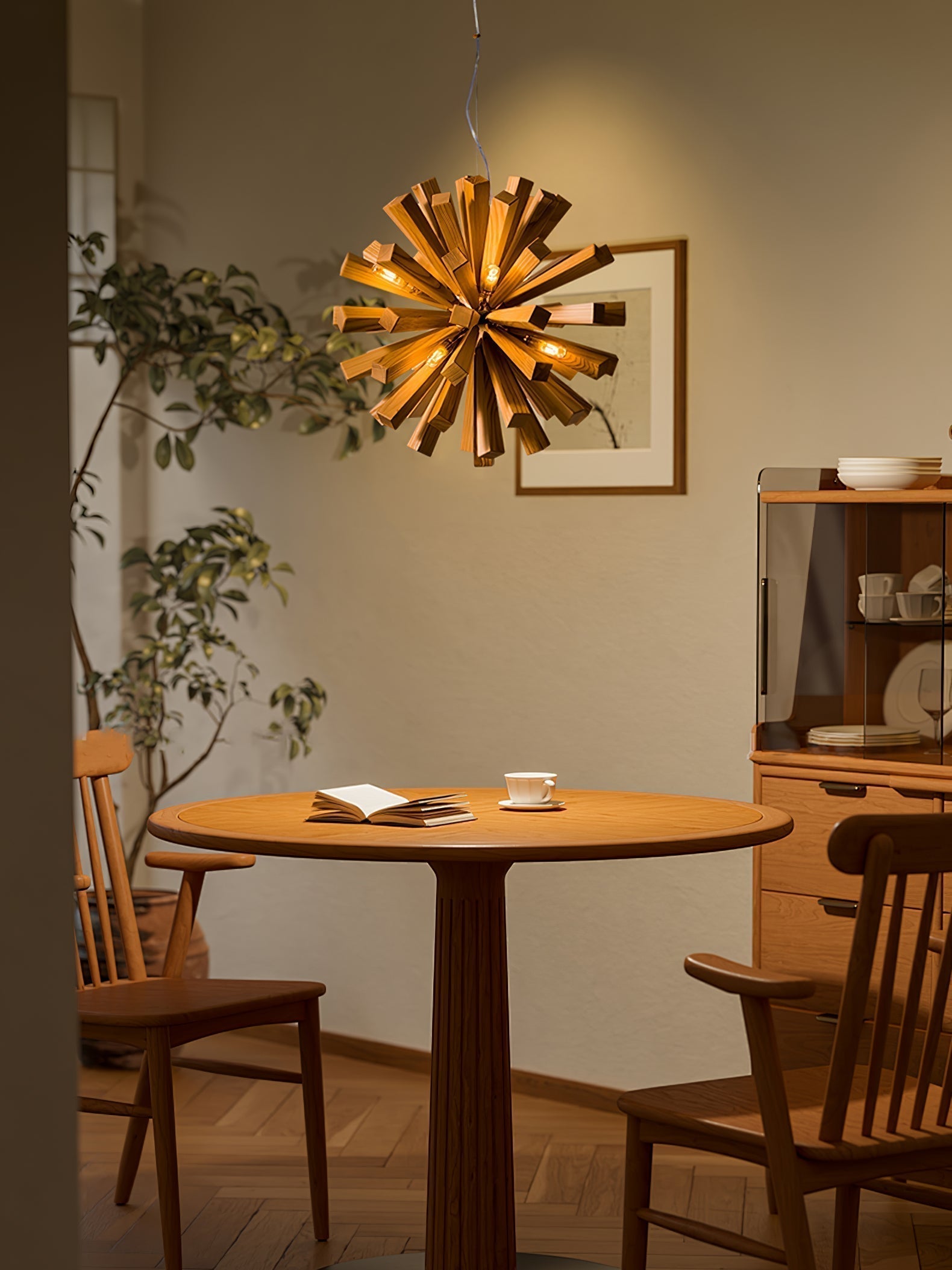 Nova Premium Nordic Art Holzstrahl Kronleuchter-Letslighting
