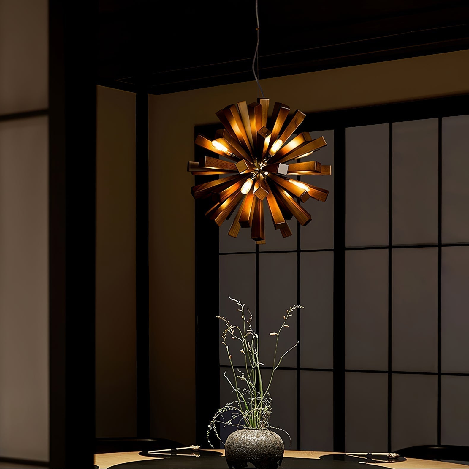 Nova Premium Nordic Art Holzstrahl Kronleuchter-Letslighting