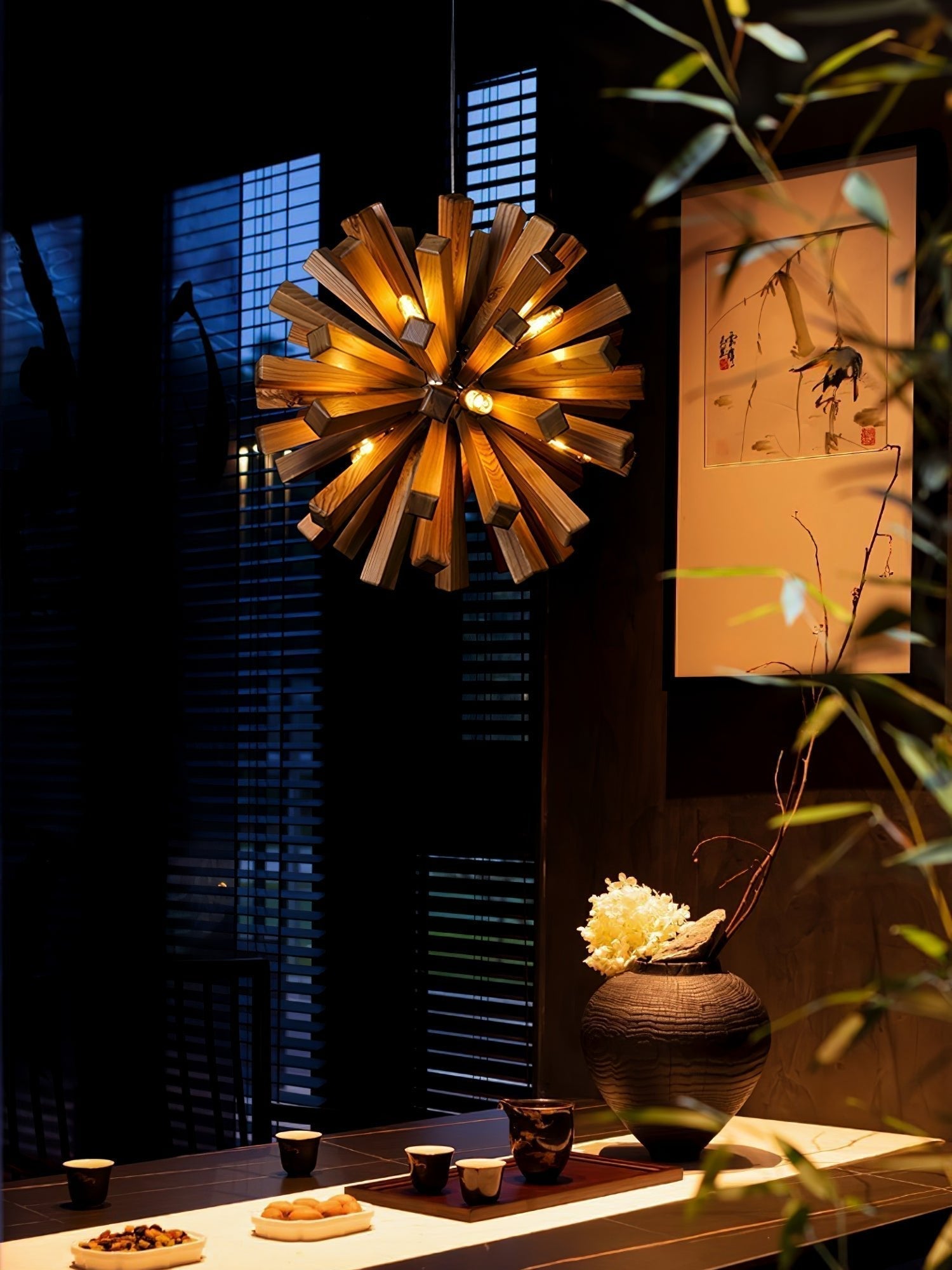 Nova Premium Nordic Art Holzstrahl Kronleuchter-Letslighting