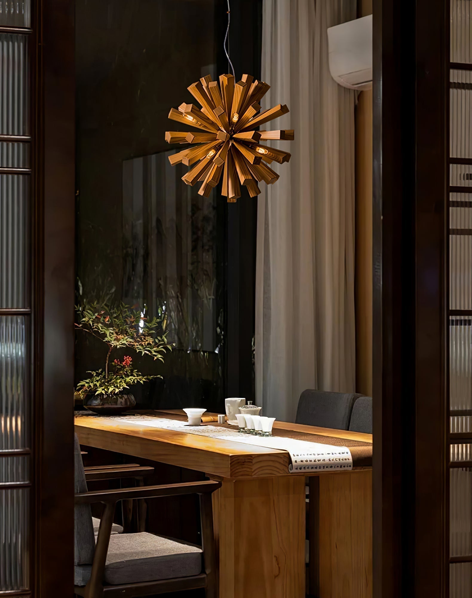 Nova Premium Nordic Art Holzstrahl Kronleuchter-Letslighting