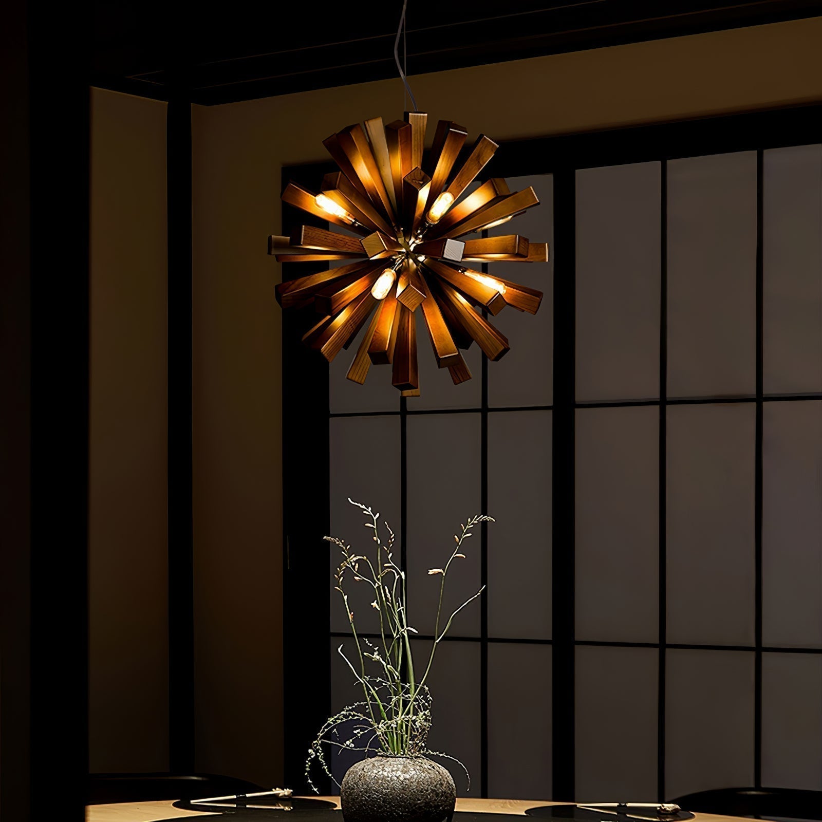 Nova Premium Nordic Art Holzstrahl Kronleuchter-Letslighting