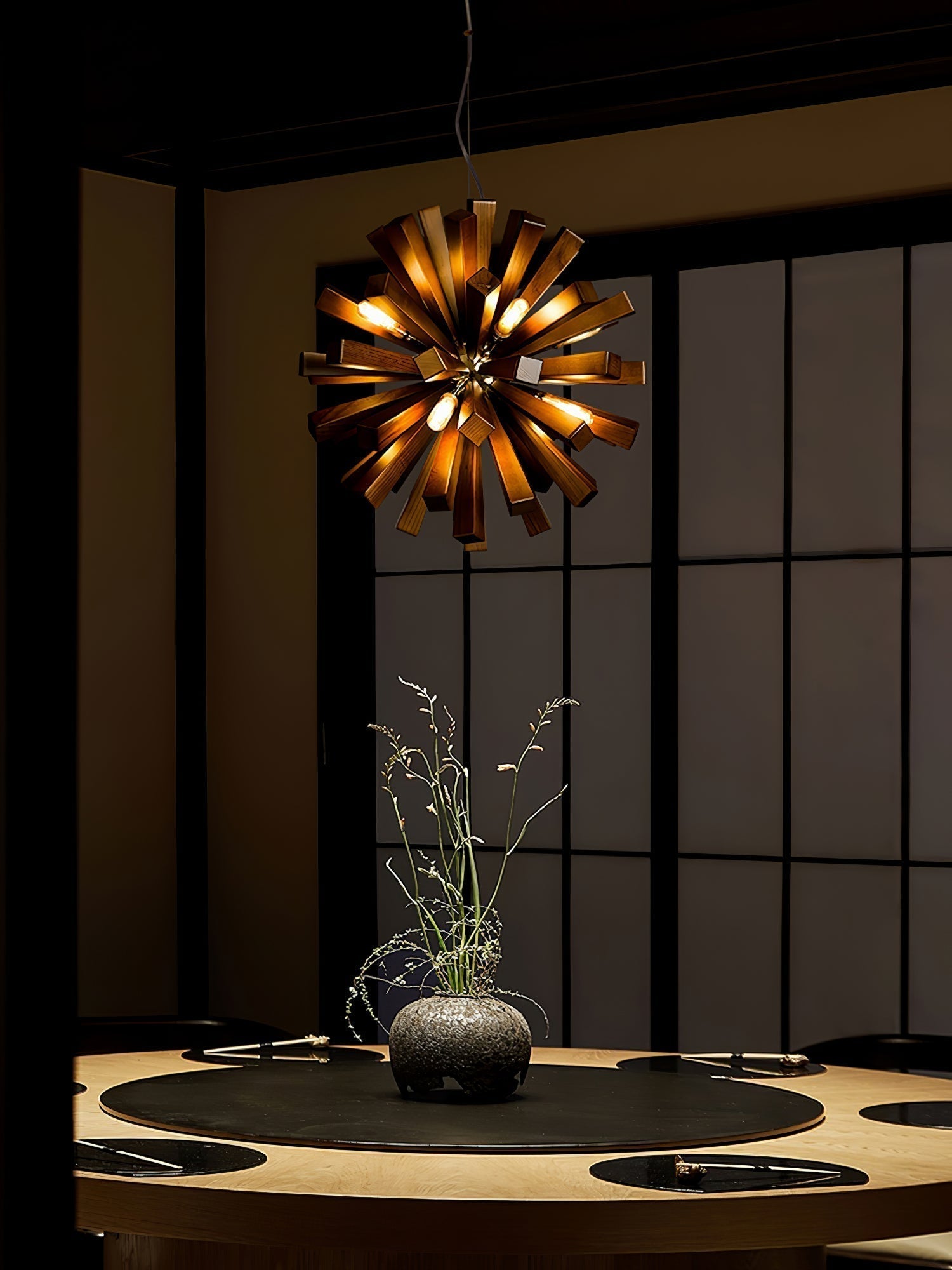 Nova Premium Nordic Art Holzstrahl Kronleuchter-Letslighting