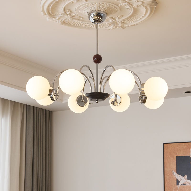 Lustra Kronleuchter Holz Glas Zeitgenössisch Gebogen-Letslighting
