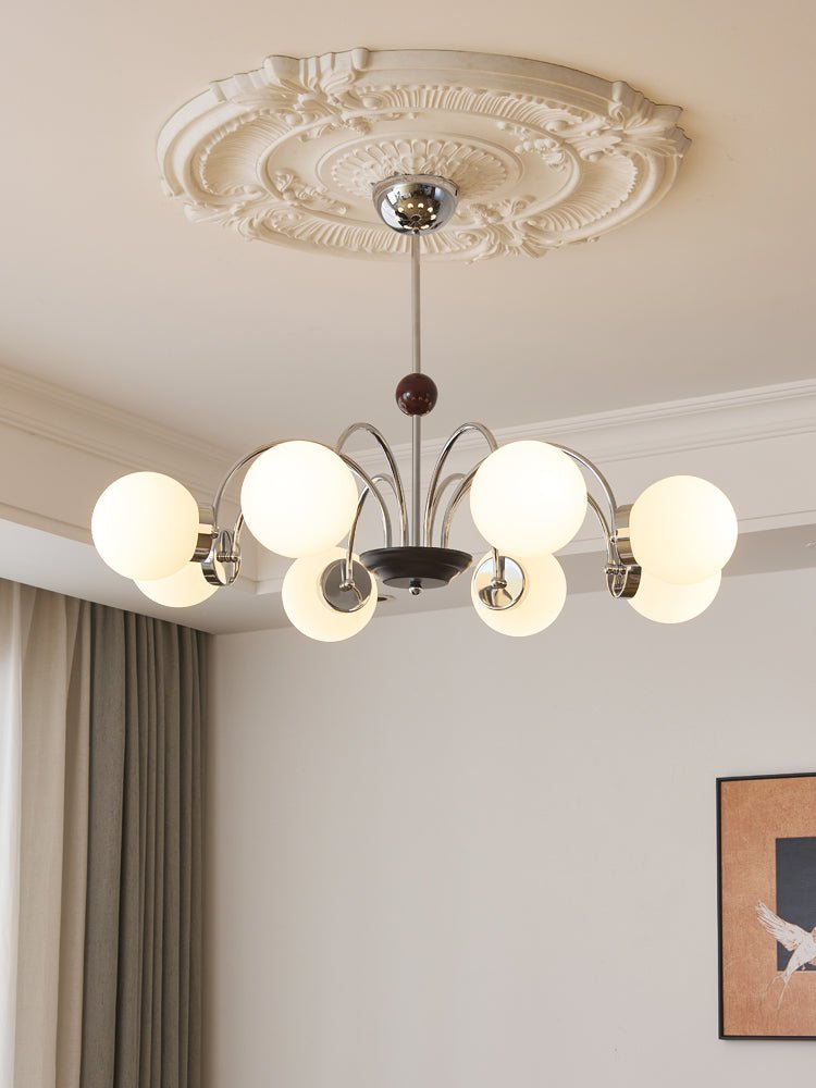 Lustra Kronleuchter Holz Glas Zeitgenössisch Gebogen-Letslighting