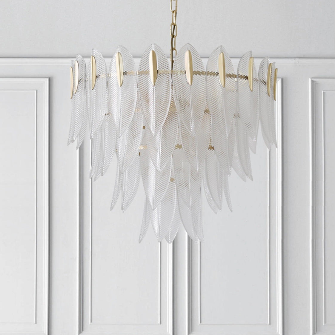 Ivthayra Postmoderner Luxus-Kronleuchter aus Messing und Glas-Letslighting