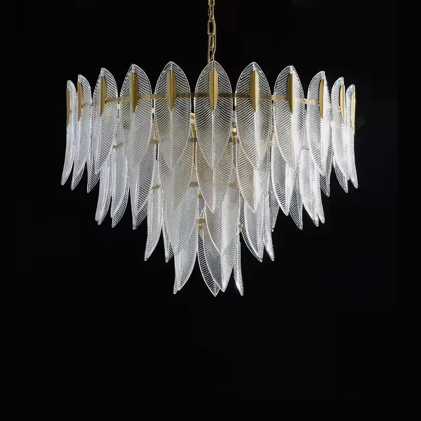 Ivthayra Postmoderner Luxus-Kronleuchter aus Messing und Glas-Letslighting