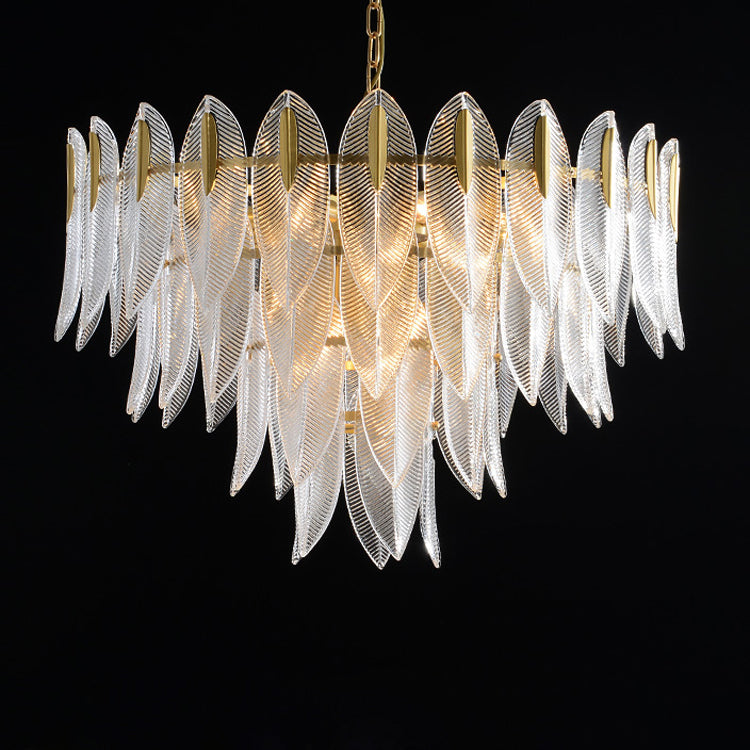 Ivthayra Postmoderner Luxus-Kronleuchter aus Messing und Glas-Letslighting