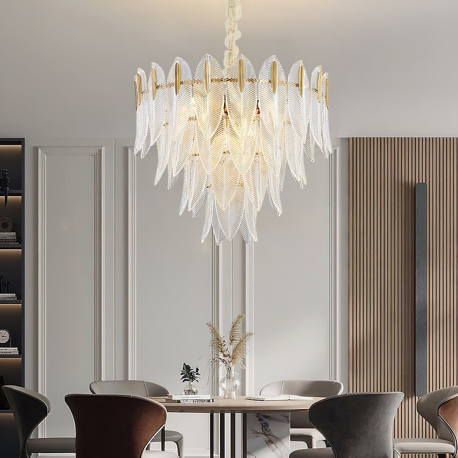 Ivthayra Postmoderner Luxus-Kronleuchter aus Messing und Glas-Letslighting