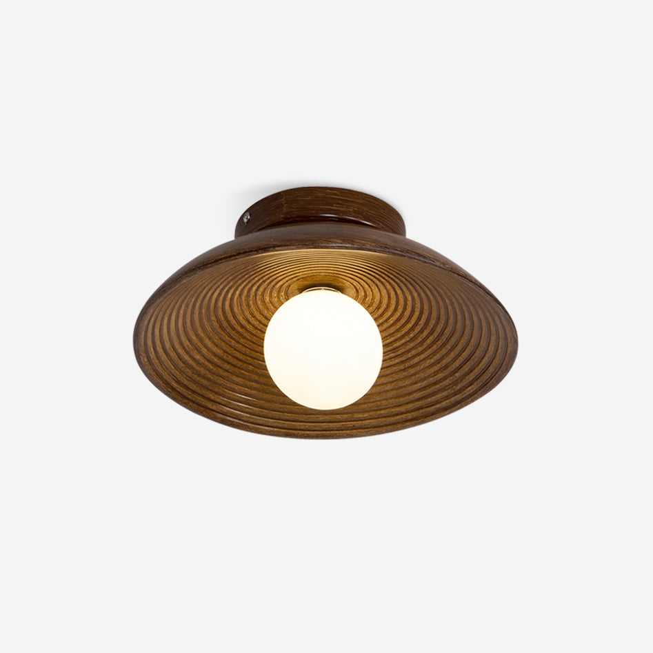 Orvian Holz Aufbaumontierte Deckenleuchte mit Rundem Globus-Letslighting