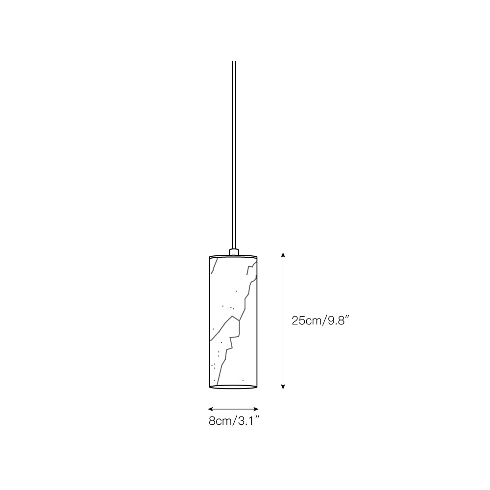 Lyvina Modern Minimalist Vertical Alabaster Pendant Light - Letslighting