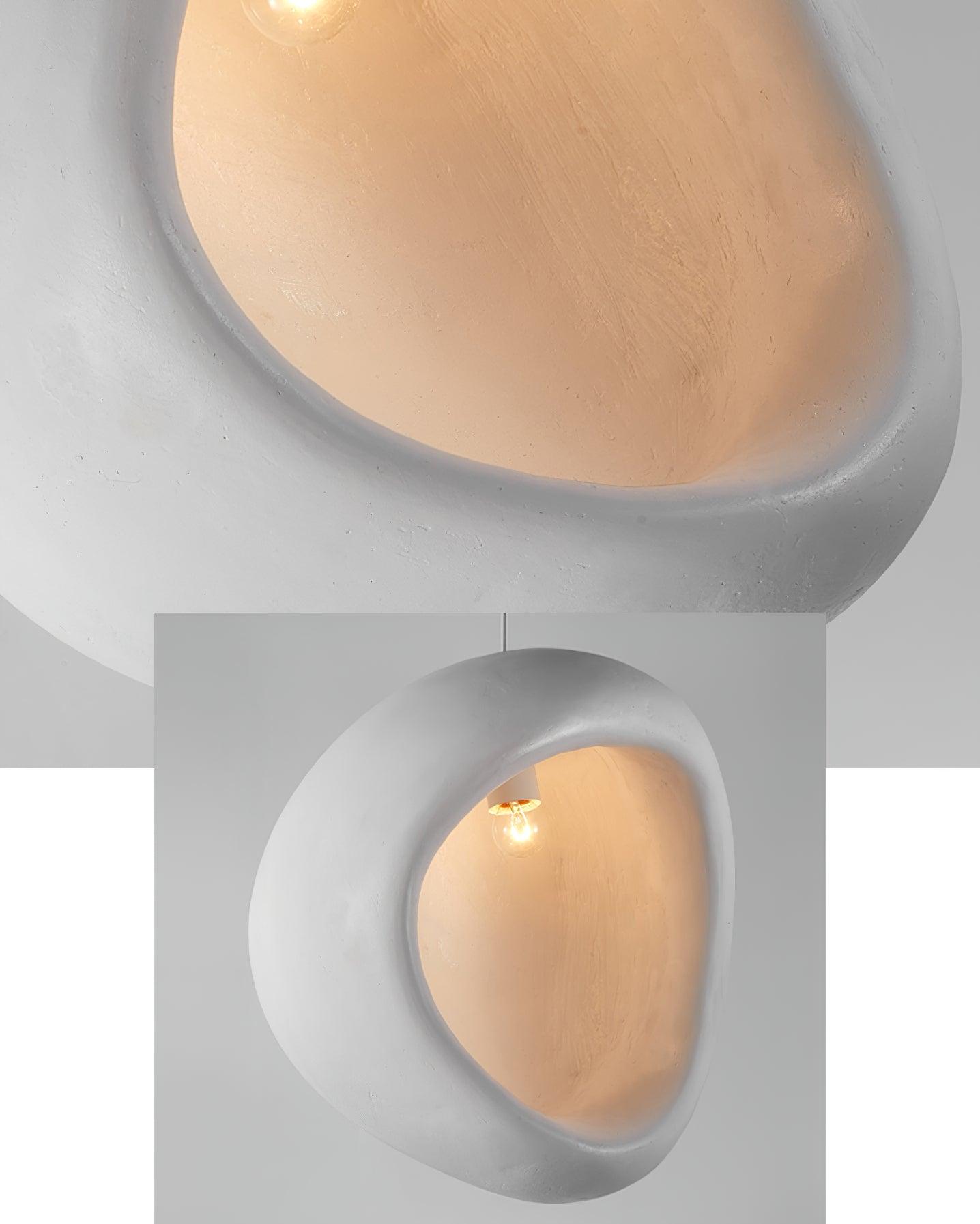 Solara Wabi-Sabi Pendelleuchte Gips Organische Hohlform Träne-Letslighting