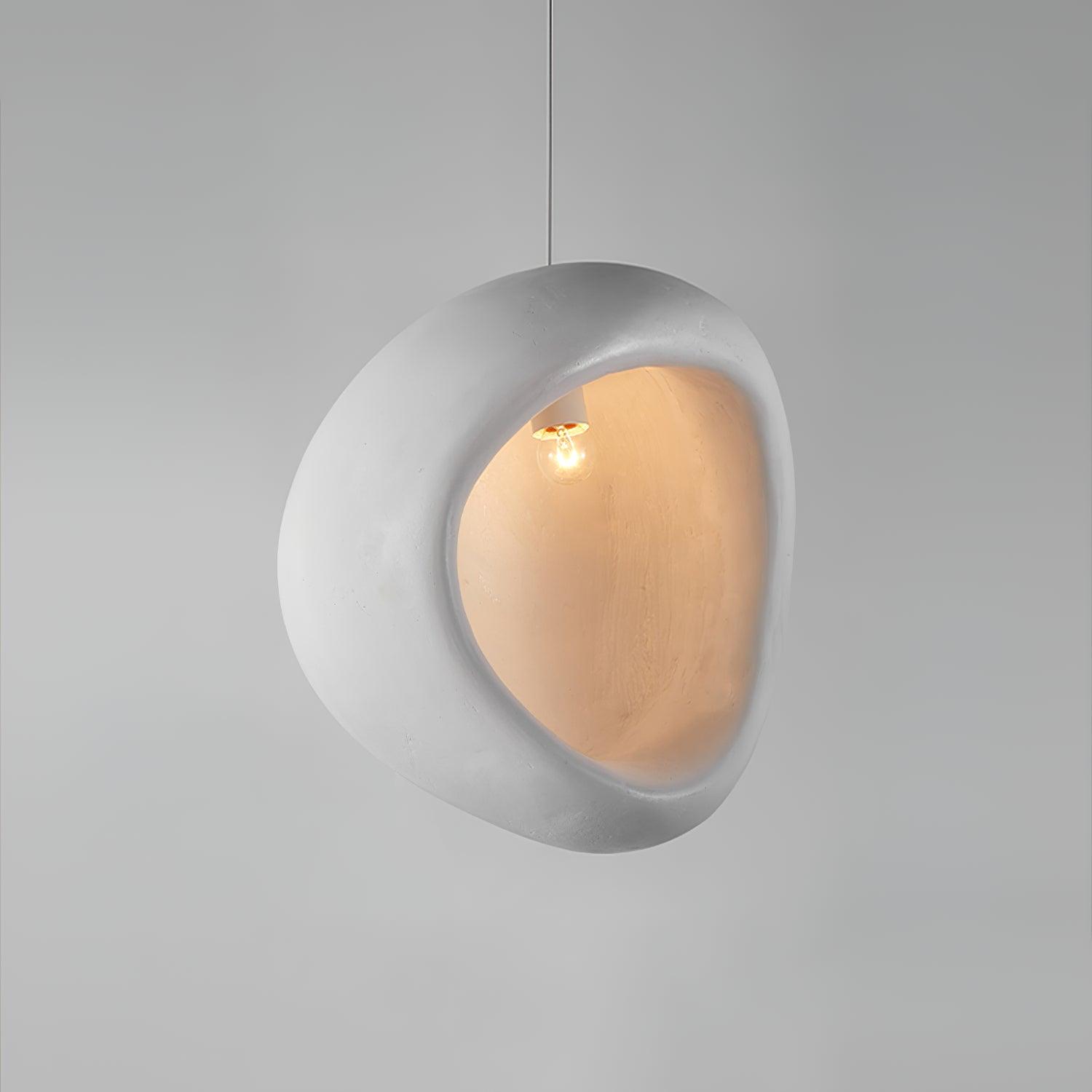 Solara Wabi-Sabi Pendelleuchte Gips Organische Hohlform Träne-Letslighting