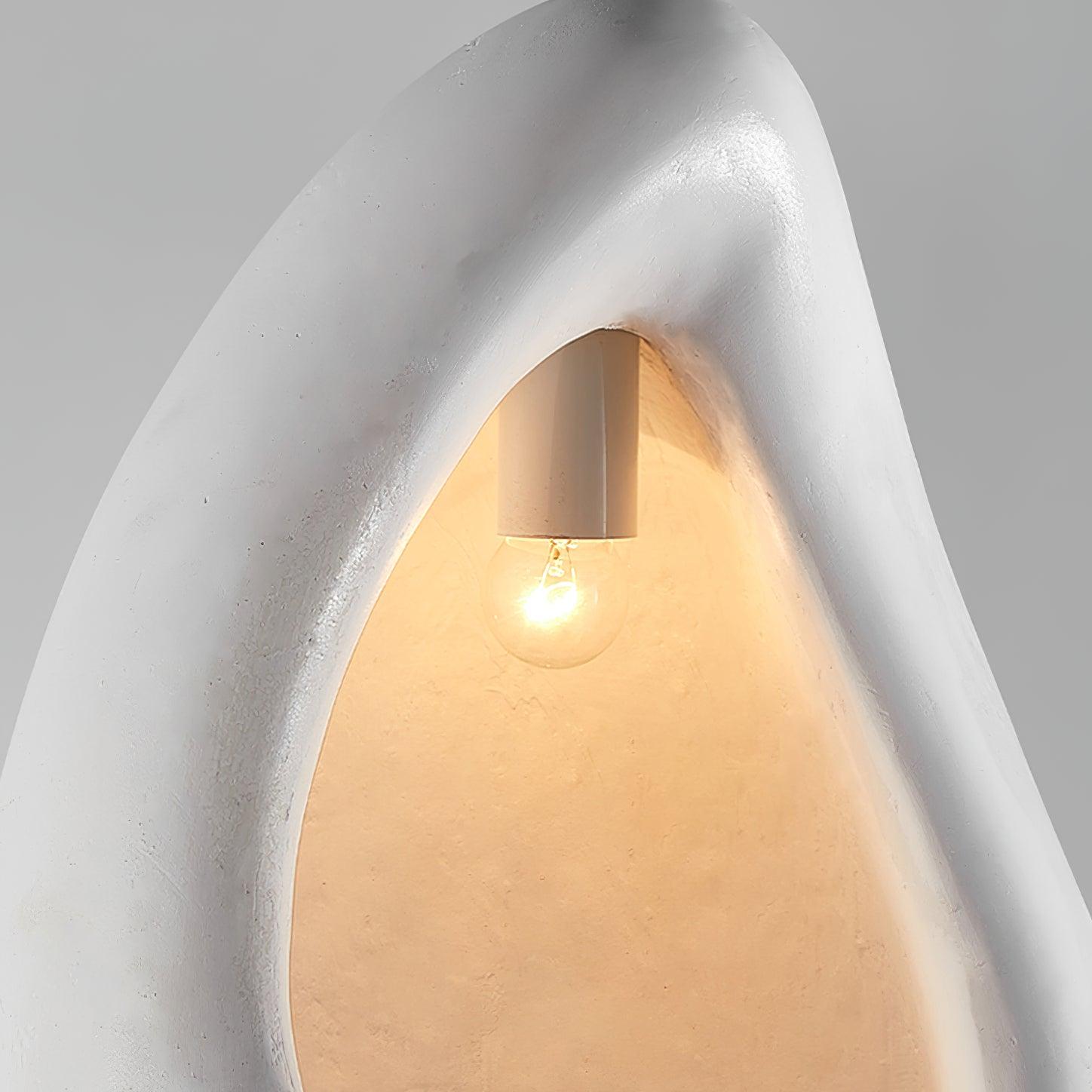Solara Wabi-Sabi Pendelleuchte Gips Organische Hohlform Träne-Letslighting
