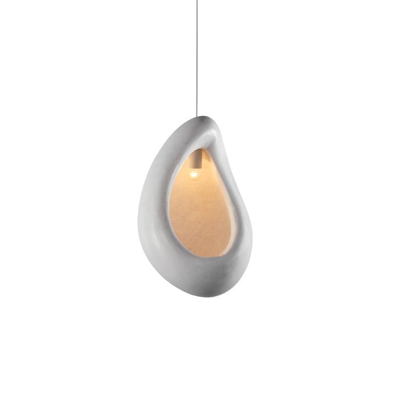 Solara Wabi-Sabi Pendelleuchte Gips Organische Hohlform Träne-Letslighting