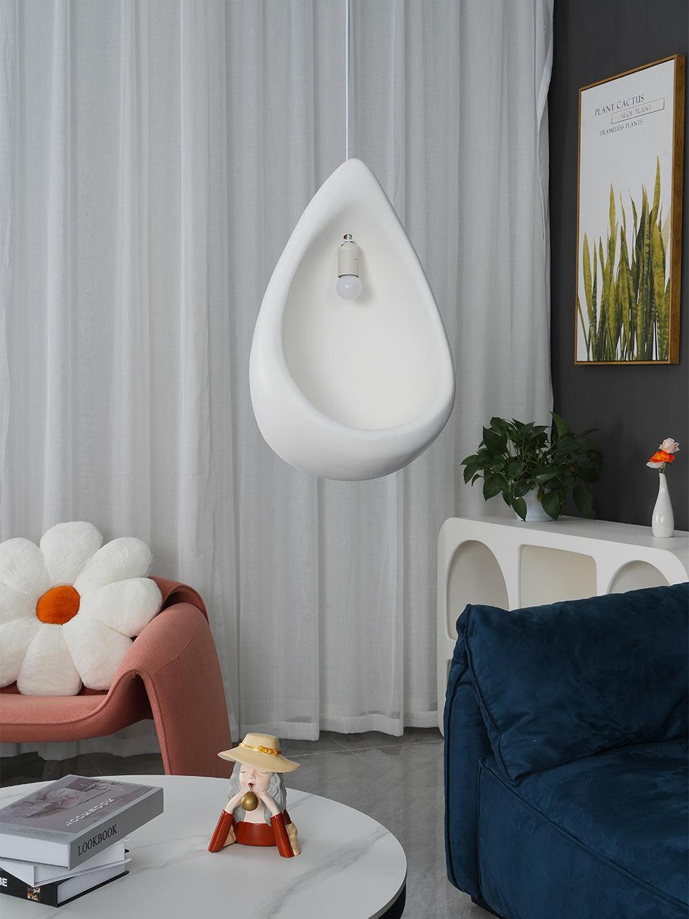 Solara Wabi-Sabi Pendelleuchte Gips Organische Hohlform Träne-Letslighting