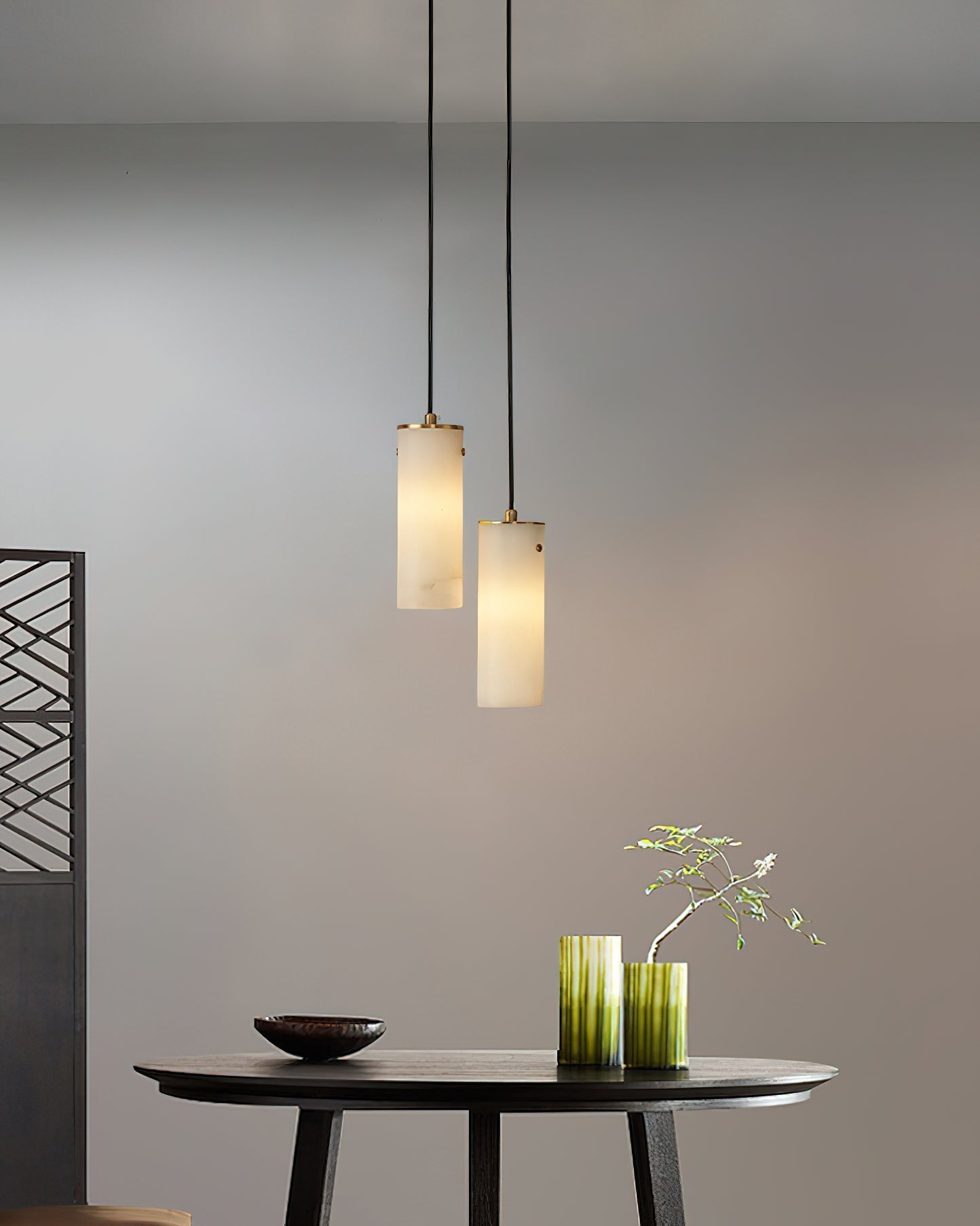 Lyvina Modern Minimalist Vertical Alabaster Pendant Light - Letslighting