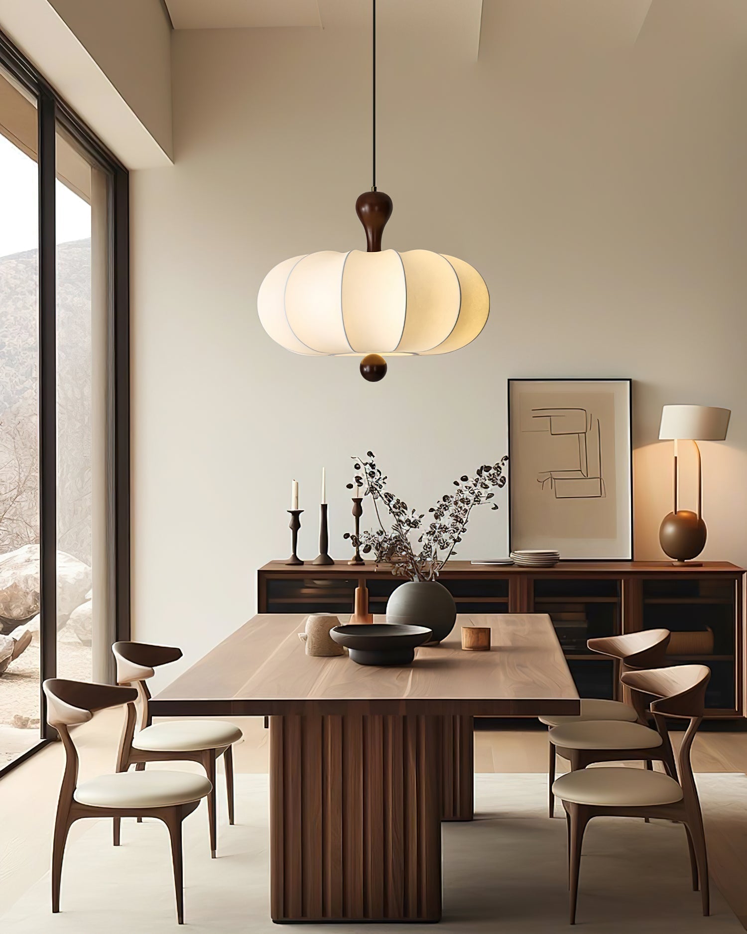 Jovian White Sculpted Pendant Lamp - Letslighting